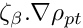 $ \zeta_{\beta}.\nabla\rho_{pt} $